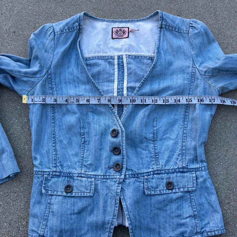 Juicy Couture Women's Blue Denim Jacket Size Small - Picture 5 of 10